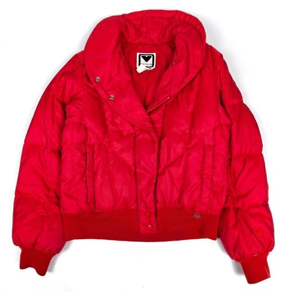Obermeyer Jackets & Blazers - OBERMEYER Snowbird Down Quilted Shawl Collar Ski Puffer Jacket Red Snow Gorpcore